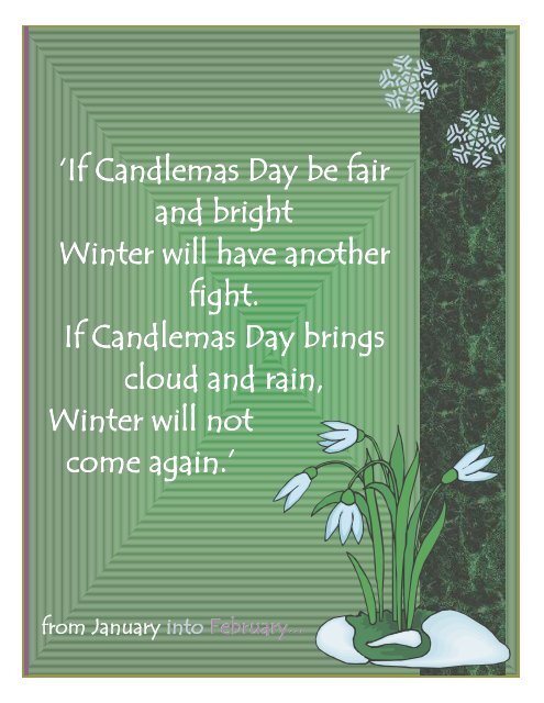 'If Candlemas Day be fair and bright Winter will ... - St. Colette Church