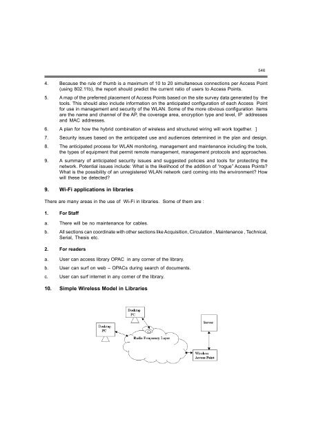 WI-FI APPLICATIONS IN LIBRARIES - INFLIBNET Centre