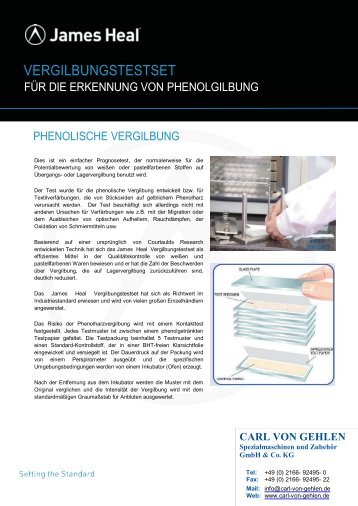 VERGILBUNGSTESTSET - Carl von Gehlen Gmbh & Co. KG