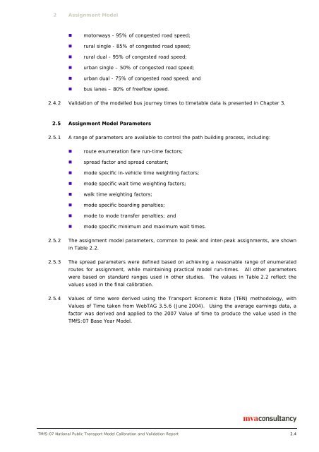 Public Transport Model Calibration and Validation Report