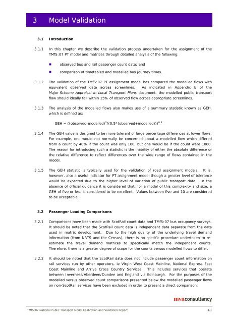 Public Transport Model Calibration and Validation Report