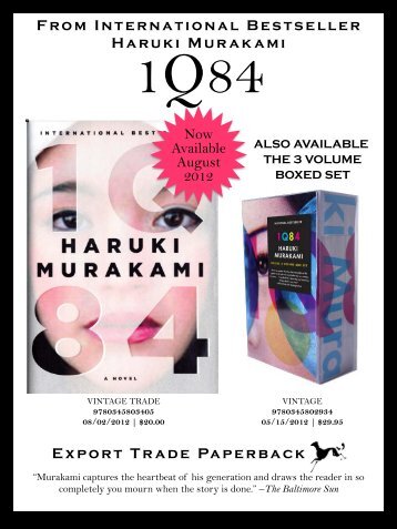 From International Bestseller Haruki Murakami Export Trade ...