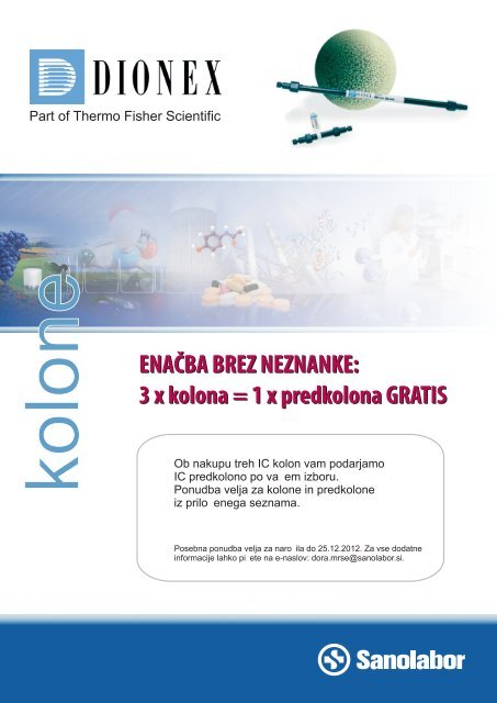 3 x kolona = 1 x predkolona GRATIS - Sanolabor