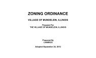 ZONING ORDINANCE - Village of Mundelein
