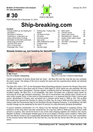 # 30 Ship-breaking.com - Robin des Bois