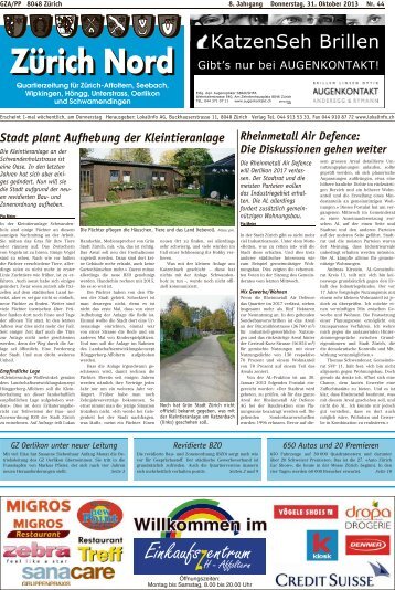 Stadt plant Aufhebung der Kleintieranlage - Lokalinfo AG