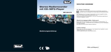 Stereo-Radiorecorder mit Cd-/Mp3-Player - Medion