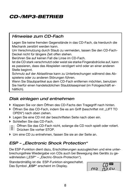 Stereo-Radiorecorder mit Cd-/Mp3-Player - Medion