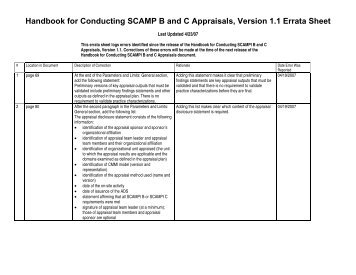 Handbook for Conducting SCAMPI B and C Appraisals, Version 1.1 ...