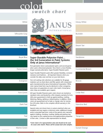 Door Color Chart - Cannon Storage Systems, Inc.