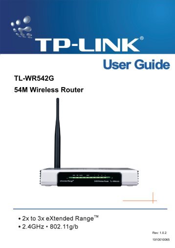 TL-WR542G User Guide - TP-Link