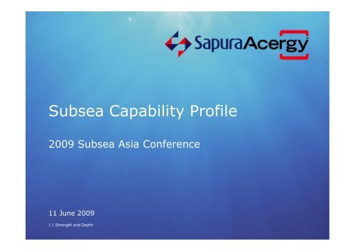 Subsea Capability Profile - Subsea UK