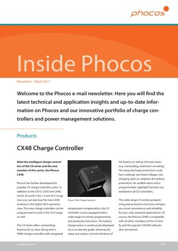 CX48 Charge Controller - Phocos.com