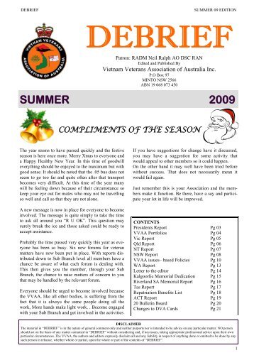 SUMMER 2009 - Vietnam Veterans Association of Australia