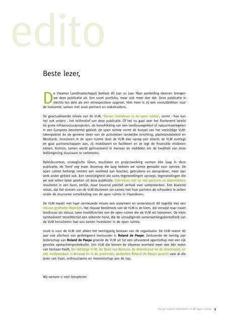 20 jaar VLM (2008) (PDF - 5MB) - Vlaamse Landmaatschappij