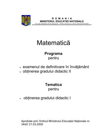 Programa. Tematica