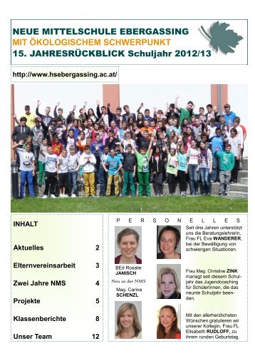Jahresbericht 2012/13 - Neue Mittelschule Ebergassing