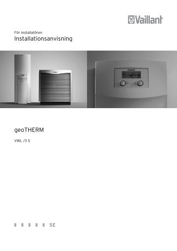 Installationsanvisning geoTHERM - Vaillant