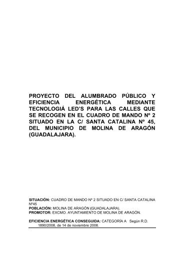 proyecto del alumbrado pÃºblico y eficiencia energÃ©tica mediante ...