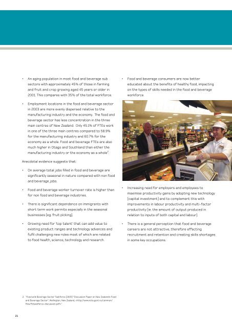 skills acTion Plan for The food and Beverage secTor - Department of ...