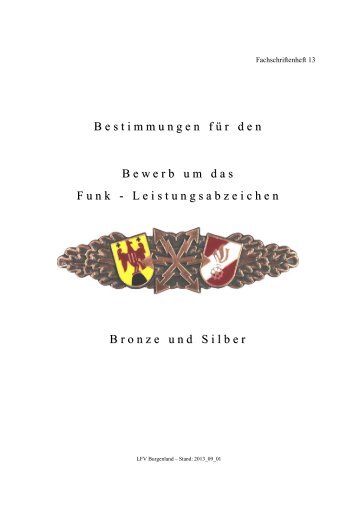 Bestimmungen für den Funkleistungsbewerb Bronze/Silber