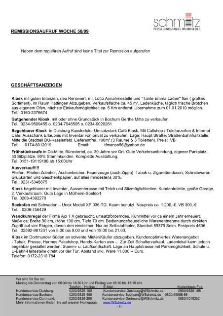 Wocheninfo - Presse-Grosso Wilhelm Schmitz GmbH & Co. KG