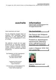 auschwitz information - und Wirtschaftsgeschichte - JKU