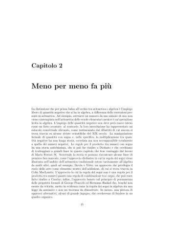 Capitolo II - Dipartimento di Matematica