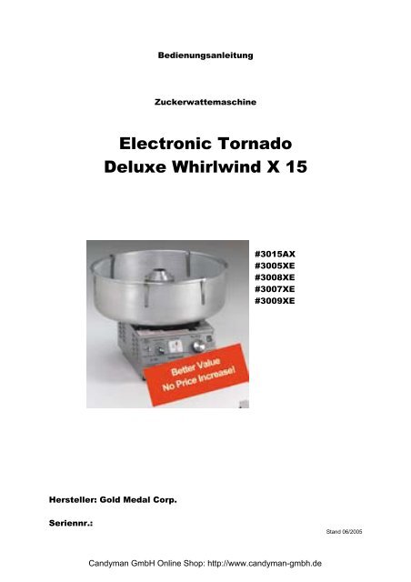 Electronic Tornado Deluxe Whirlwind X 15 - Candyman Gmbh