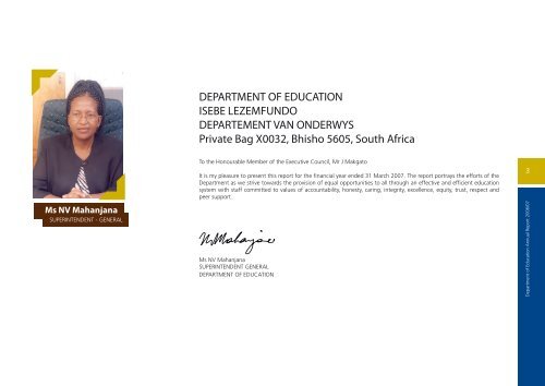 Annual Report 2006/2007 - Department of Education
