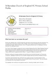 St Barnabas Church of England VC Primary School Profile