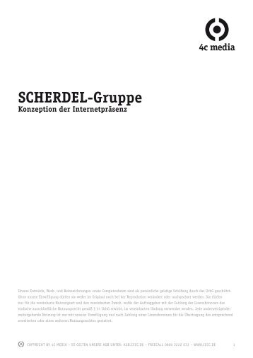 Scherdel-Gruppe Konzeption der ... - Werbeagentur 4c Media