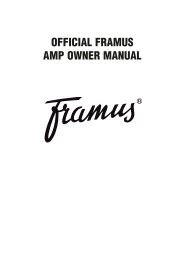 OFFICIAL FRAMUS AMP OWNER MANUAL - Warwick