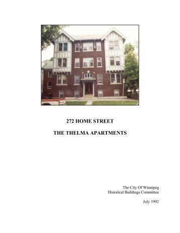 272 home street the thelma apartments - City of Winnipeg