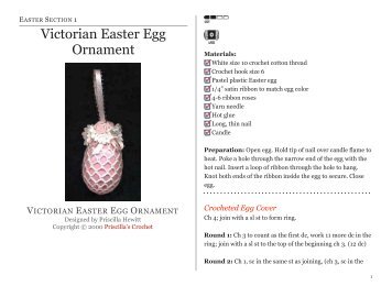 Victorian Easter Egg Ornament - Priscilla's Crochet