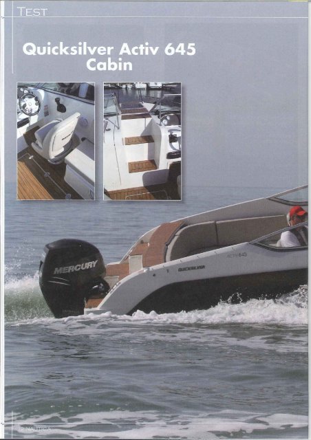 Essai bateau Activ 645 Cabin - Magazine: Nautica - Quicksilver Boats