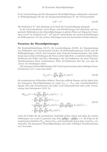 Stichworte und ErgÃ¤nzungen zu Mathematische Methoden der Physik