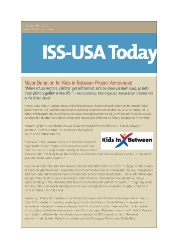 Newsletter ISS USA, September 2012