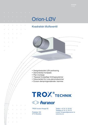 Orion-LÃV - TROX Auranor Norge as