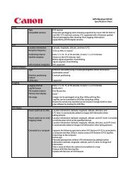 GPS Receiver GP-E2 Specification Sheet - Canon Europe