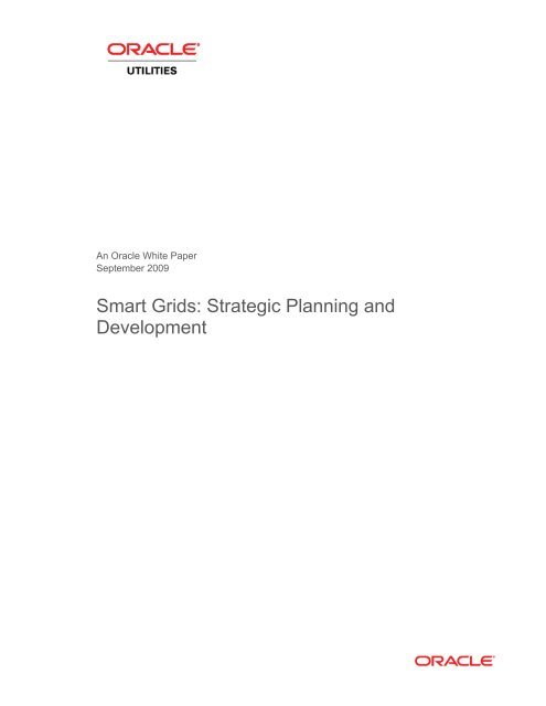 Smart Grids Strategic Planning And Development PDF Oracle