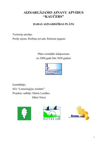 aizsargājamo ainavu apvidus “kaučers” - Dabas aizsardzības pārvalde