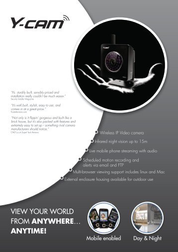 Y-cam Black - Network Webcams
