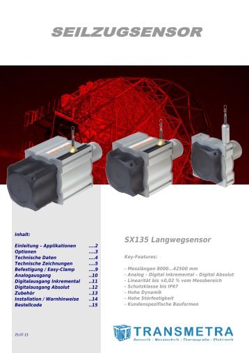 Seilzug - Serie SX135 - Transmetra