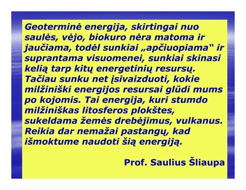 GeoterminÄs energijos panaudojimas KlaipÄdos miesto Å¡ildymui