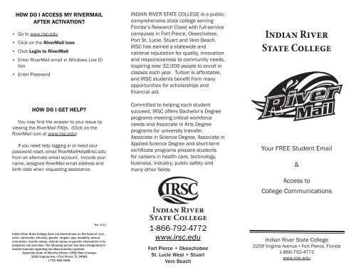 RiverMail Flyer - Indian River State College