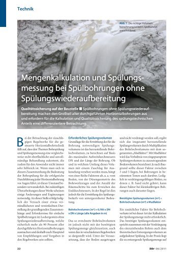 Spülungsmessung und Mengenkalkulation bei ... - Phrikolat