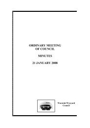 Council Minutes 21 January 2008 - Waratah-Wynyard Council