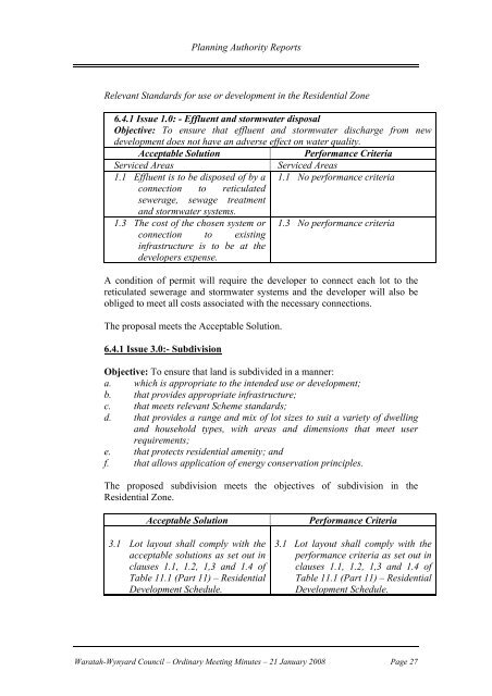 Council Minutes 21 January 2008 - Waratah-Wynyard Council