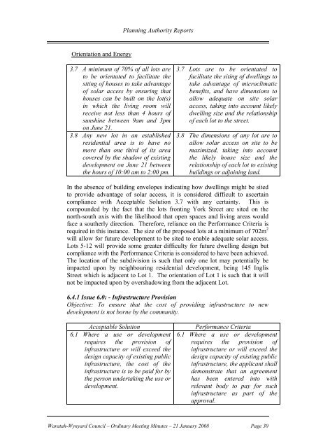 Council Minutes 21 January 2008 - Waratah-Wynyard Council